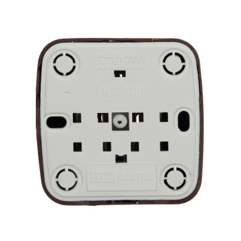 Розетка Дача ОП 1-мест. венге сз 16А Народная SQ1824-0028