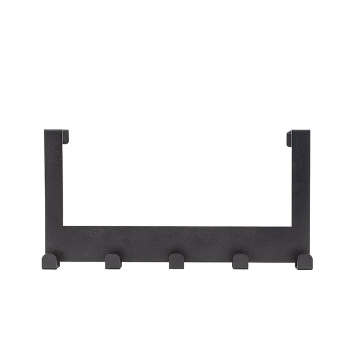 Вешалка на дверь на 5 крючков "Лофт" металл 36х18,5х6см черная Verda Line *1/100