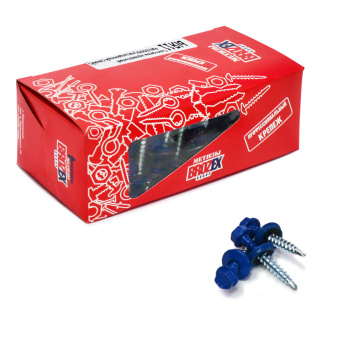 Саморезы кровельные BROZEX коробка 4,8*35 (100шт) RAL 5005 насыщенный синий *6