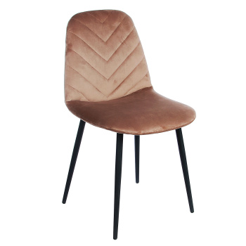 Стул FORPOST Малибу, 44х84х38 см, велюр конфетти корица, коричневый