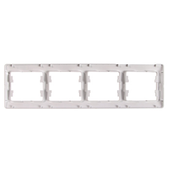 Рамка "Glossa" 4-м белый горизонтальная GSL000104 *1/15