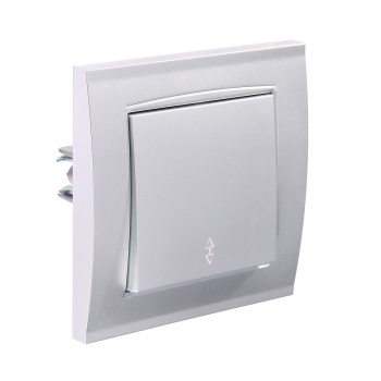 Выключатель Бриллиант СП 1кл. серебро на 2 направления 10А IP20 UNIVersal 7949629