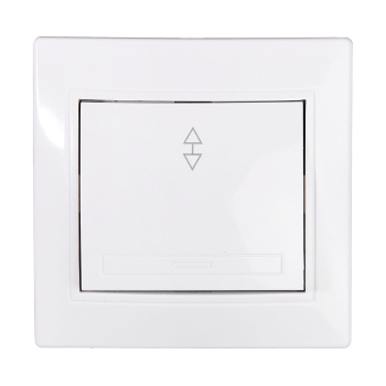 Выключатель "Intro Plano" СП 1кл. белый на 2 направления 10А-250В IP20 1-103-01 *10/200