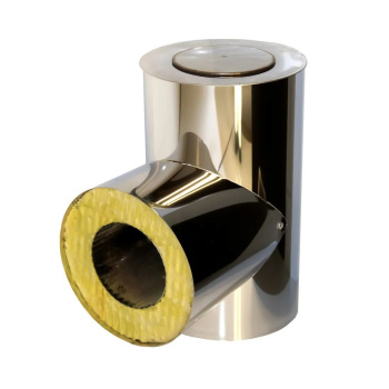 Тройник-сэндвич 90* d.115х200 нерж/нерж 0,8мм/0,5мм AISI 430 GS *1