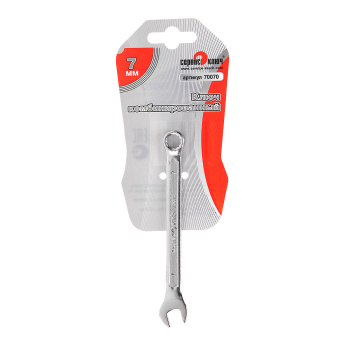 Ключ комбинированный  7мм холодный штамп CrV (70070) СЕРВИС КЛЮЧ *1/20