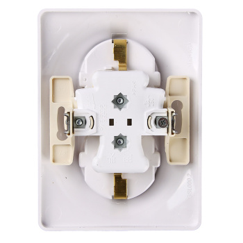 Розетка "Glossa" СП 2-мест. белая c/з GSL000124 *1/10/60