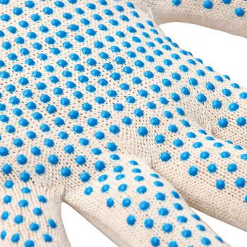 Перчатки ХБ с ПВХ точ 10кл (3 нити) 29гр белгол