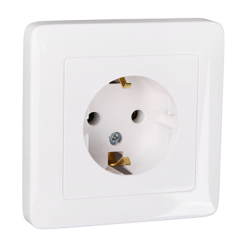 Розетка "Хит" СП 1-мест. белая з/к б/ш РС16-134-б *10/81